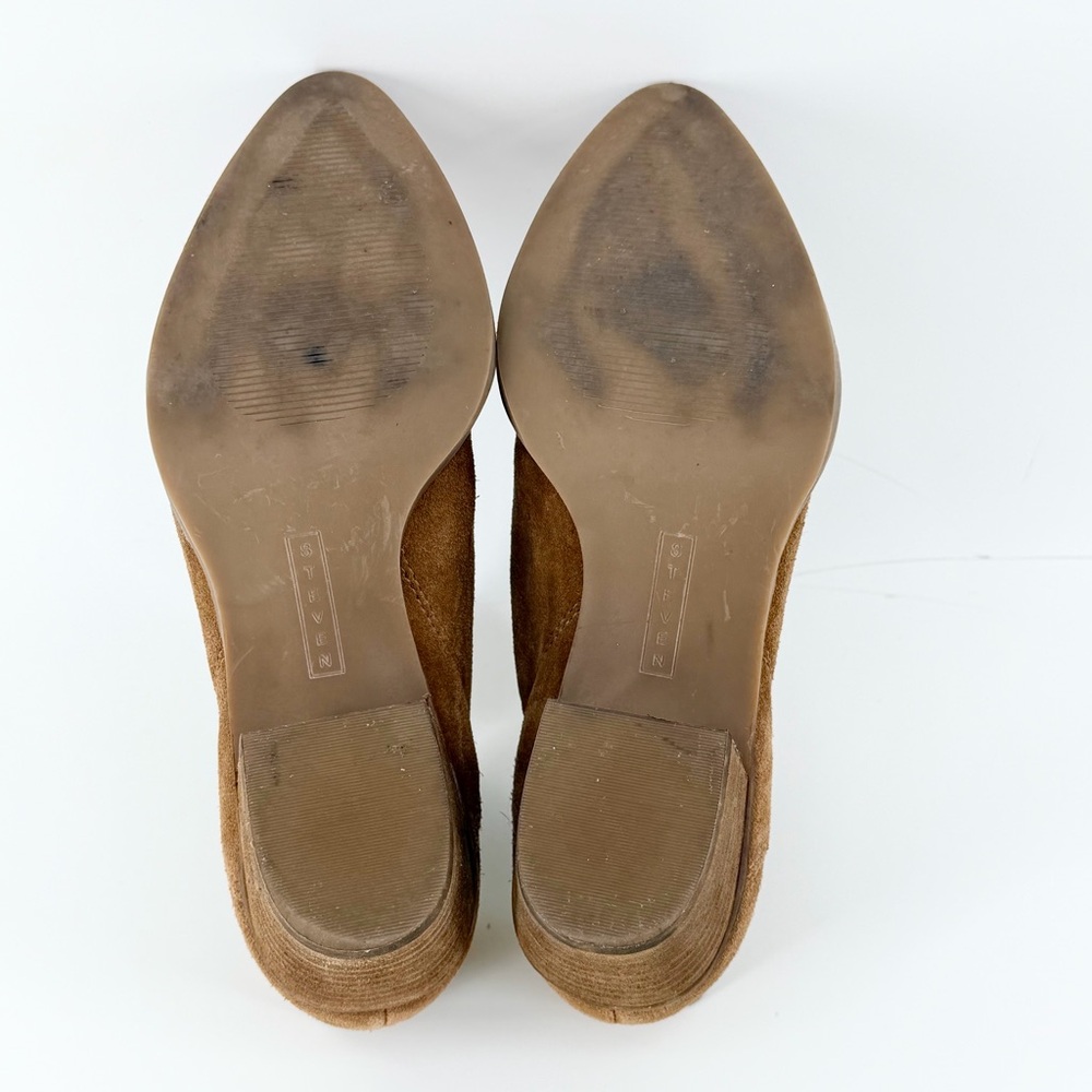 Steve Madden Dextir Suede Ankle Western Booties Boho – Cognac Brown – Size 8 - Picture 9 of 10